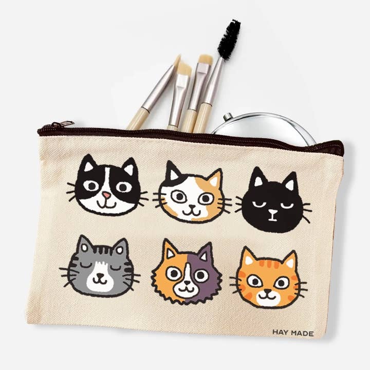 Kattdukspåse för smink, skrivmaterial & mer | Ansikten för wholesale av Happy Campurr