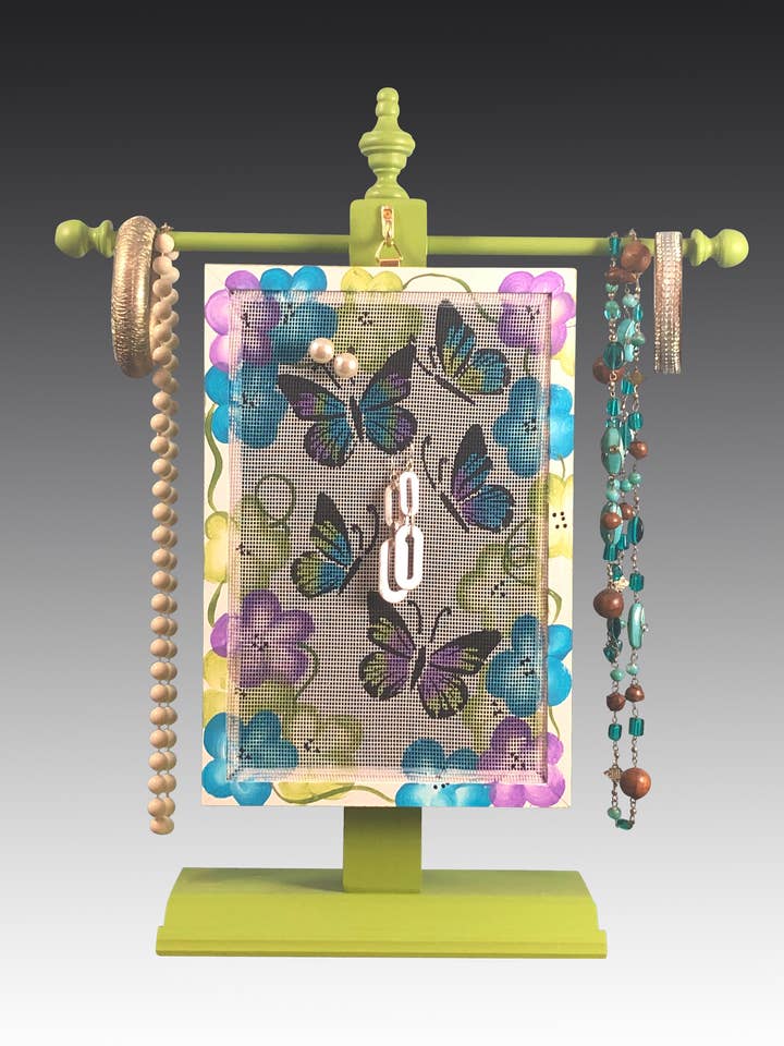 Porte-Boucle d'oreille classique - Papillons pour la vente par Earring Holder Gallery