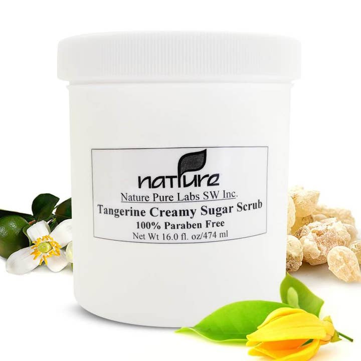 Professional Size Tangerine Creamy Sugar Scrub / 1.0 lb for wholesale by NATPURE Clinical Skin Care