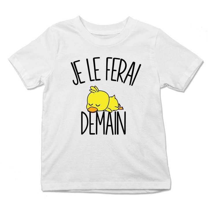 Baby Duck T-shirt til børn | I'll Do It Tomorrow | Bodies Collection Søde sjove dyr for engroshandel hos Planetee