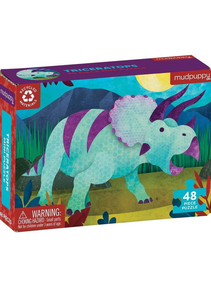 Triceratops Mini Puzzle for wholesale by Chronicle Books