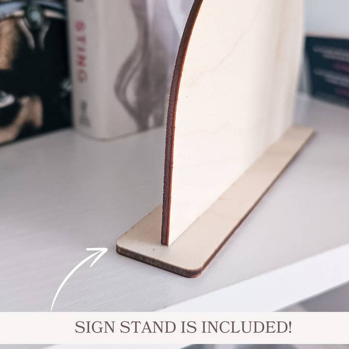 Cataleya Designs Studio LLC - Wholesale Book Stand - Book Lover Wooden Bookshelf Sign Handmade