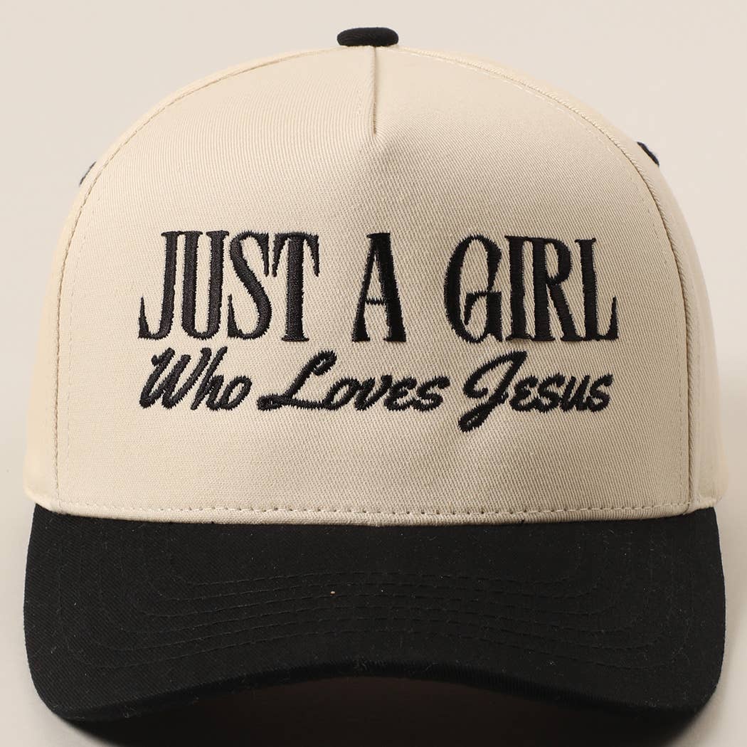 Fashion City - Wholesale Trucker Hat - Women's - Just A Girl Who Loves Jesus Embroidery Trucker Hat25