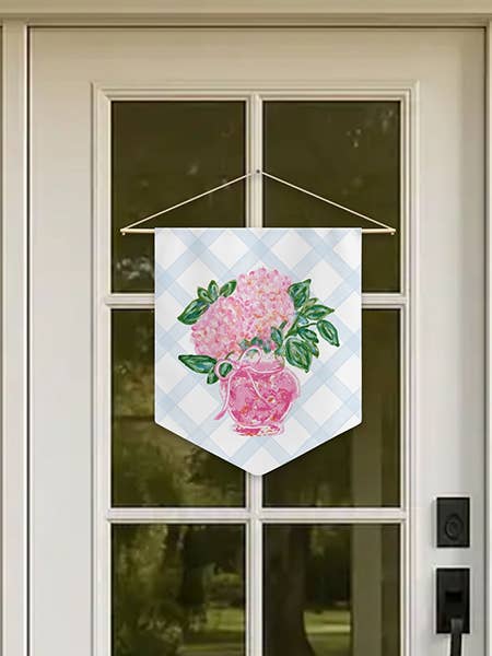 Frühlings-Türhänger - Rosa Blumenvase für den Großhandel von The Navy Knot