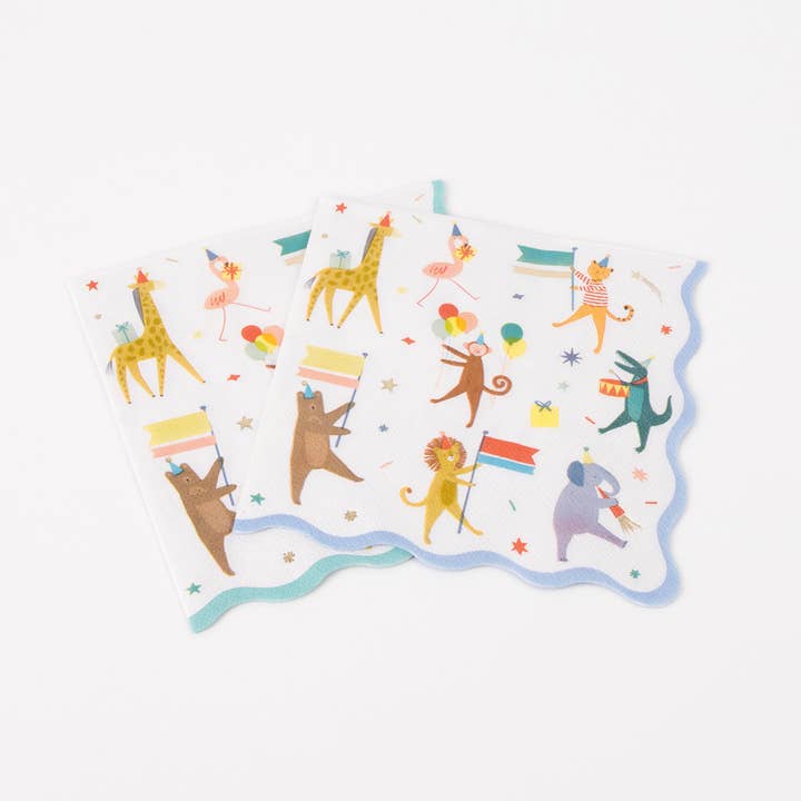 Meri Meri - Wholesale Disposable Napkin - Animal Parade Large Napkins3