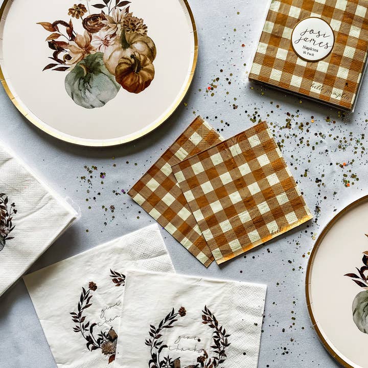 Josi James - Wholesale Disposable Napkin - Fall Plaid Napkin1