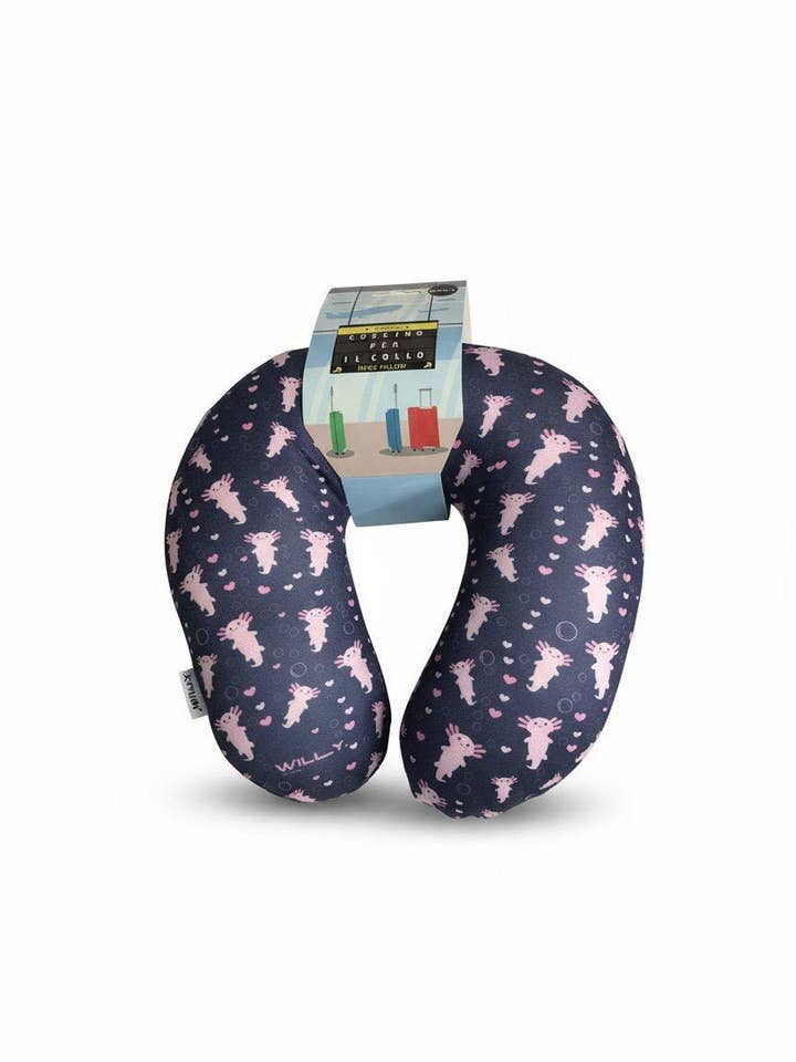 REISE-NACKENKISSEN AXOLOTL für den Großhandel von Willy be Smart