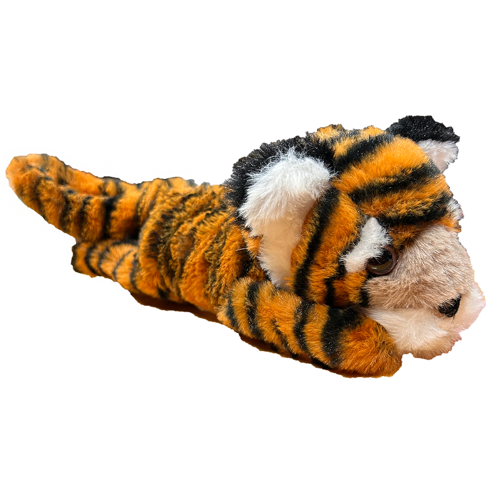 Texas Toy Distribution – Peluche - Crianças e bebés por atacado – Pelúcia de tigre com duas pulseiras de impacto1