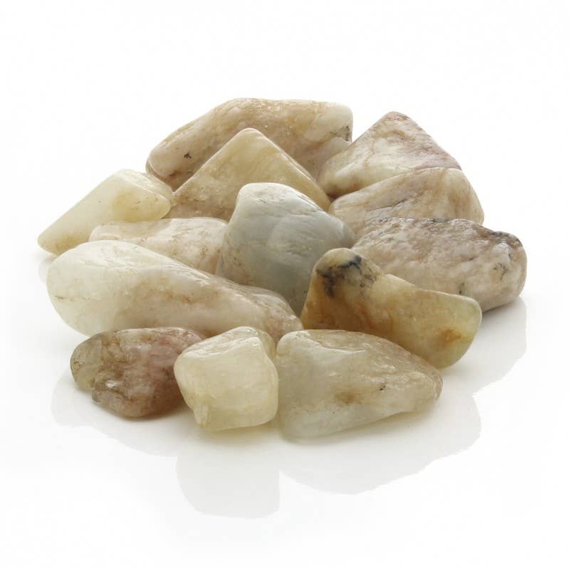 UniArt - Wholesale Spiritual Stone/Crystal - Aquamarine Matrix - Bag of Tumbled Stones 200 Grams0