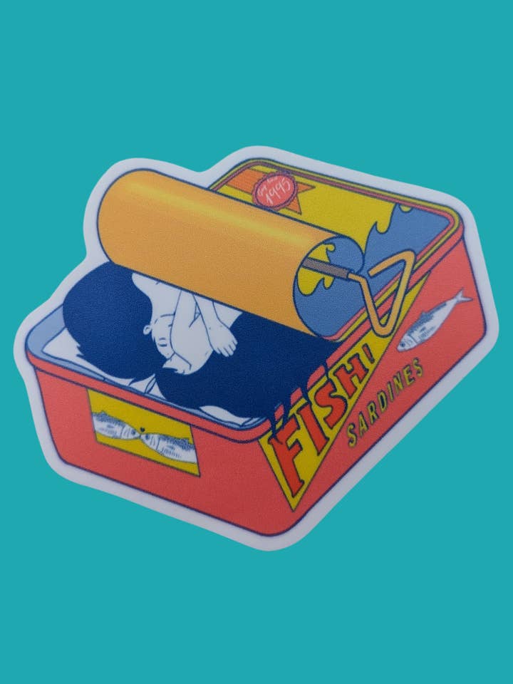 Sardine Girls Sticker Waterdichte Vinyl Sticker | 8,9 cm x 7,6 cm voor wholesale door Christina Hu