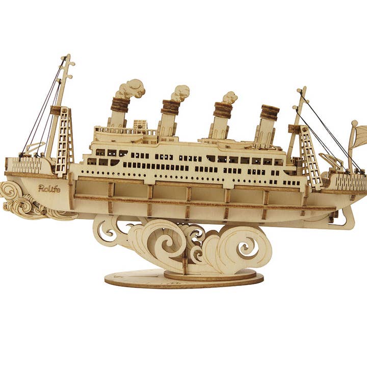 TG306 Rolife Cruise 3D DIY Wooden Puzzle for wholesale by Robotime