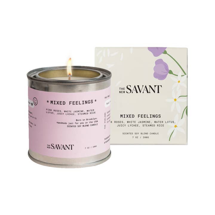 THE NEW SAVANT - Wholesale Jar/Filled Candle - Mixed Feelings Candle - Steamed Rice, Cozy Nostalgia1