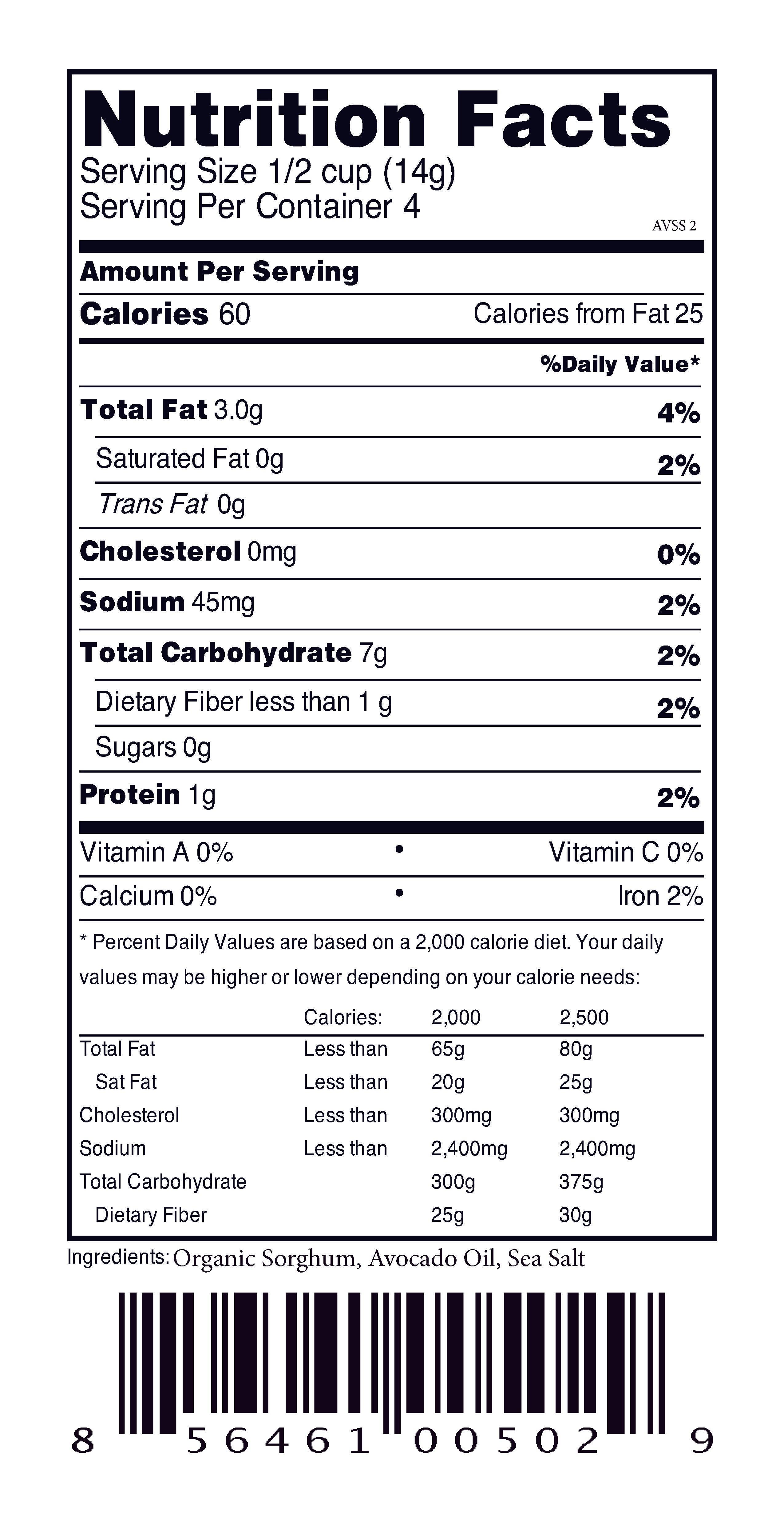 Nature Nate's LLC - Wholesale Popcorn - Popped Sorghum Avocado Oil & Sea Salt6