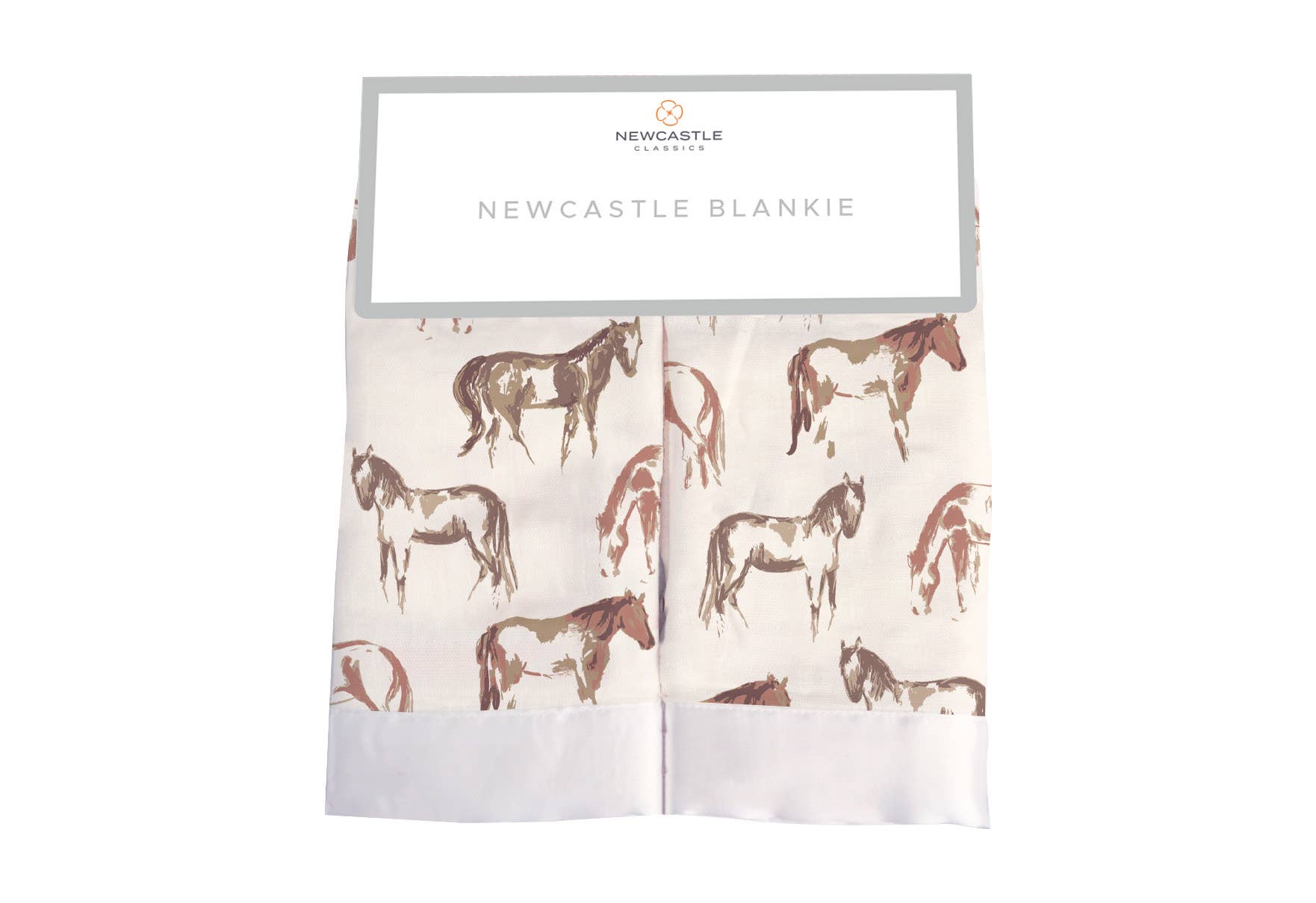 Newcastle Classics - Wholesale Security/Cuddle Blanket - Baby - Wild Horse Bamboo Muslin Security Baby Blankie