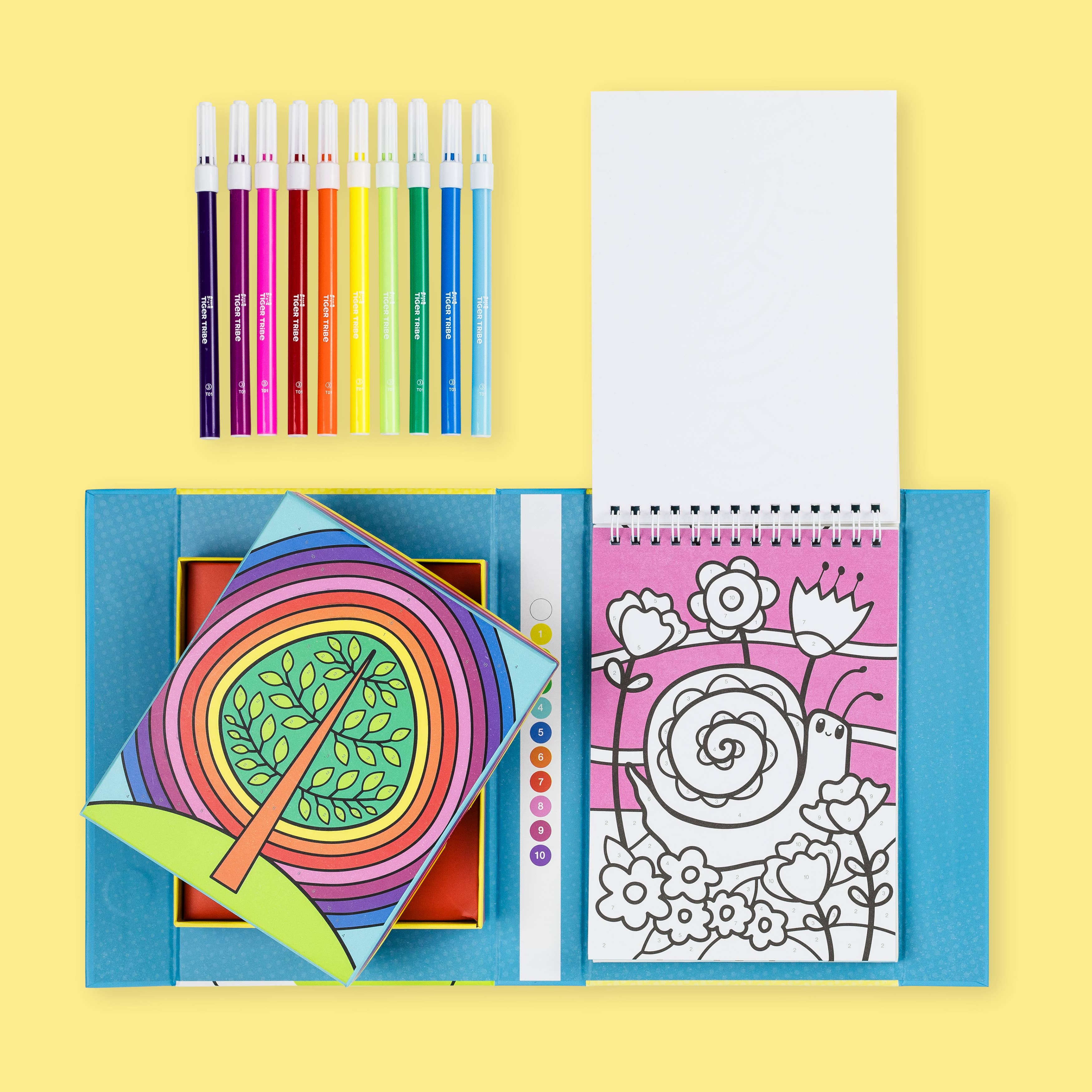 Tiger Tribe - Wholesale Coloring & Activity Book - Kids & Baby - Color By Numbers - Rainbow Garden1