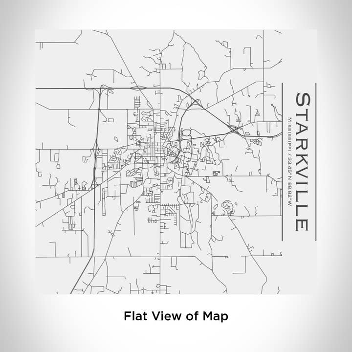 JACE.design - Wholesale Insulated Mug/Tumbler - Starkville MS Map Tumbler in Matte White1