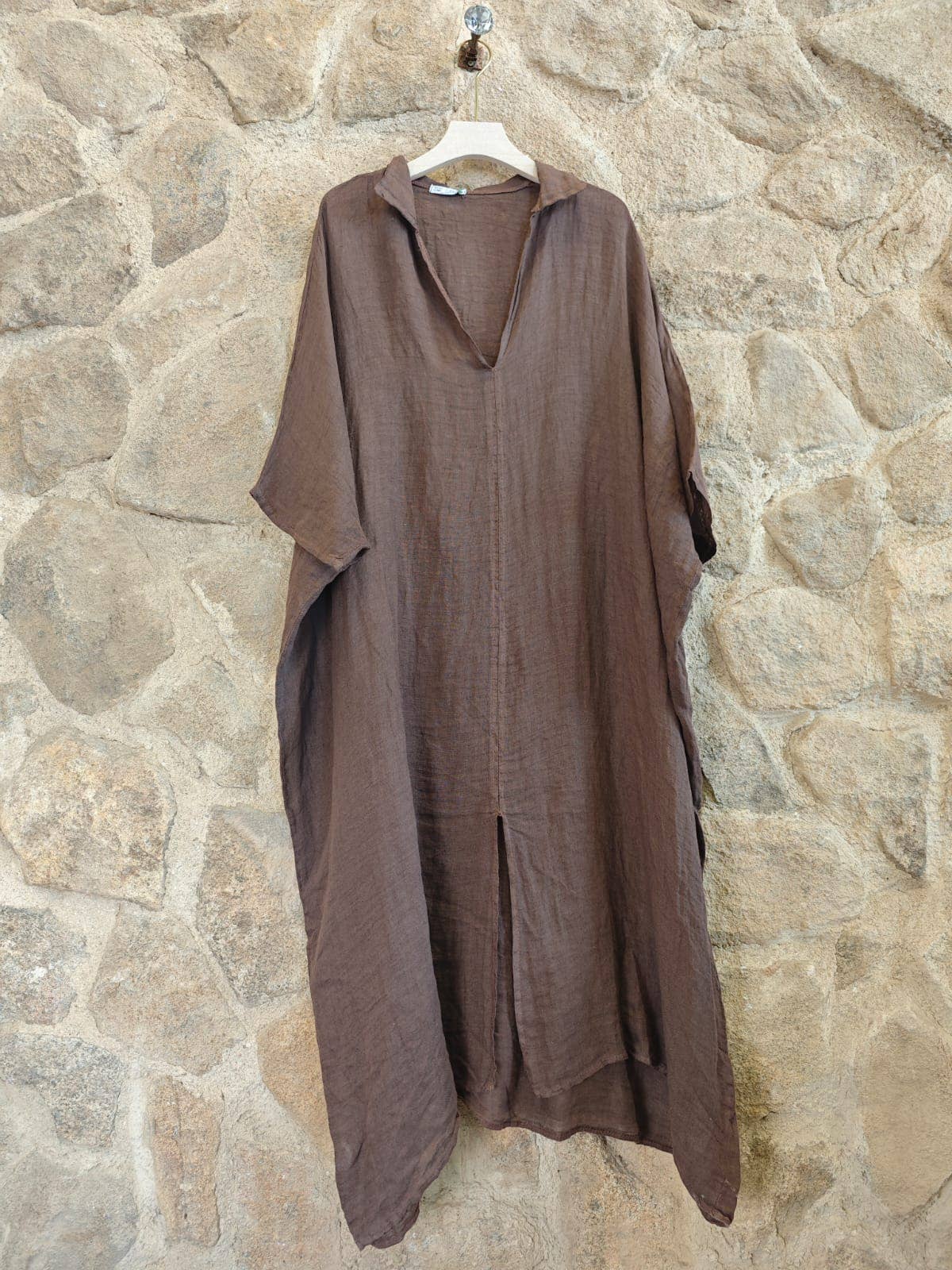 Linen & More - Wholesale Kaftan - Dames - REF 9036 wijde kaftan van 100% linnen7