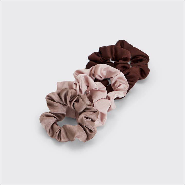 KITSCH - Wholesale Scrunchie - Women's - Satin Sleep Scrunchies 5pc- Cameo