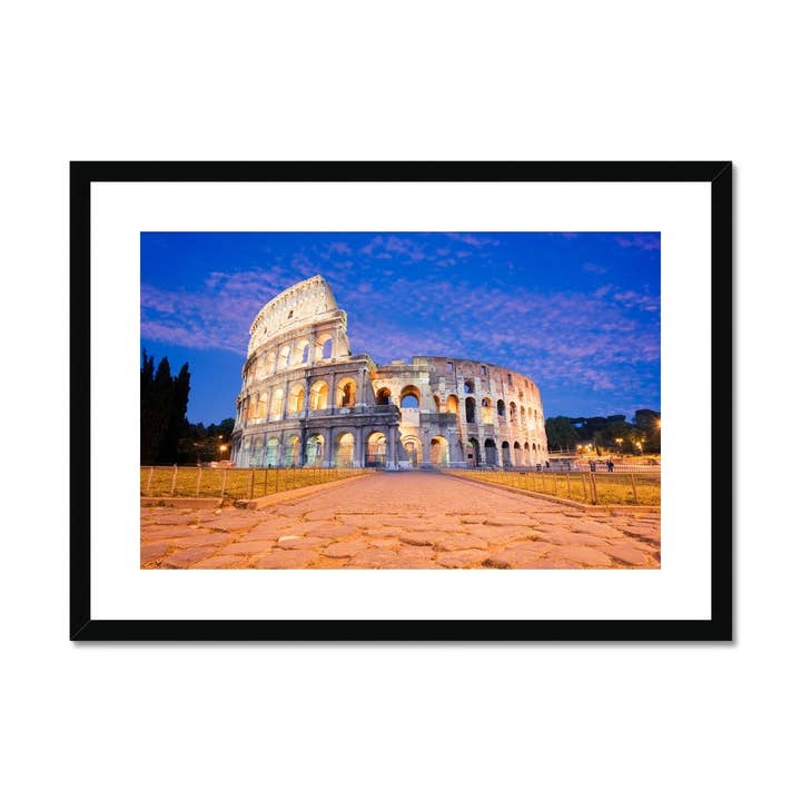 Colosseum in Rome at dusk Framed & Mounted Print for wholesale by Sorbey
