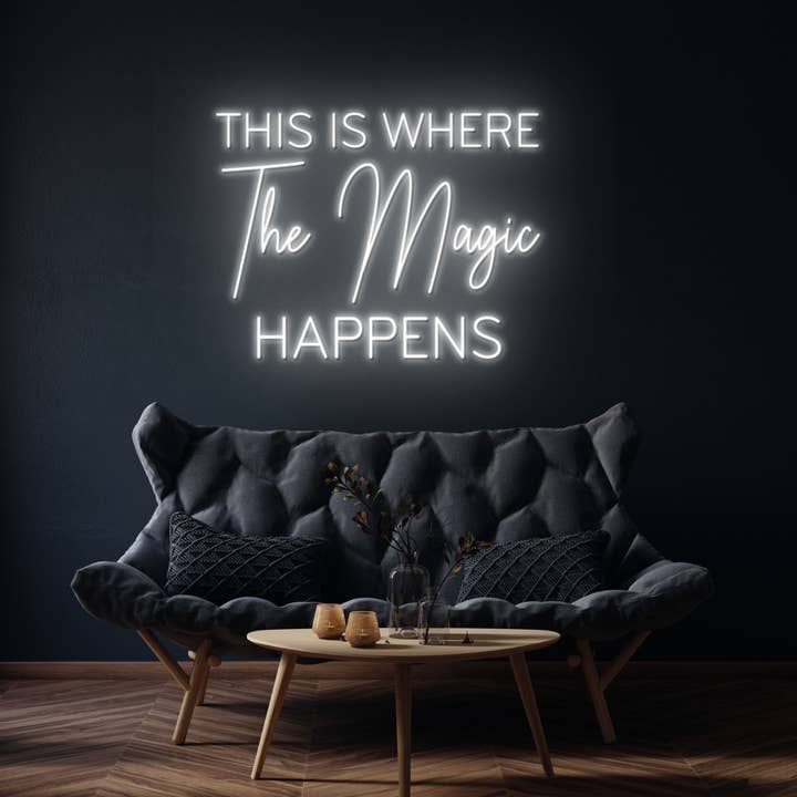 Glow Neon - Wholesale Neon sign - This Is Where The Magic Happens Neon Sign, Wall Art Decor2