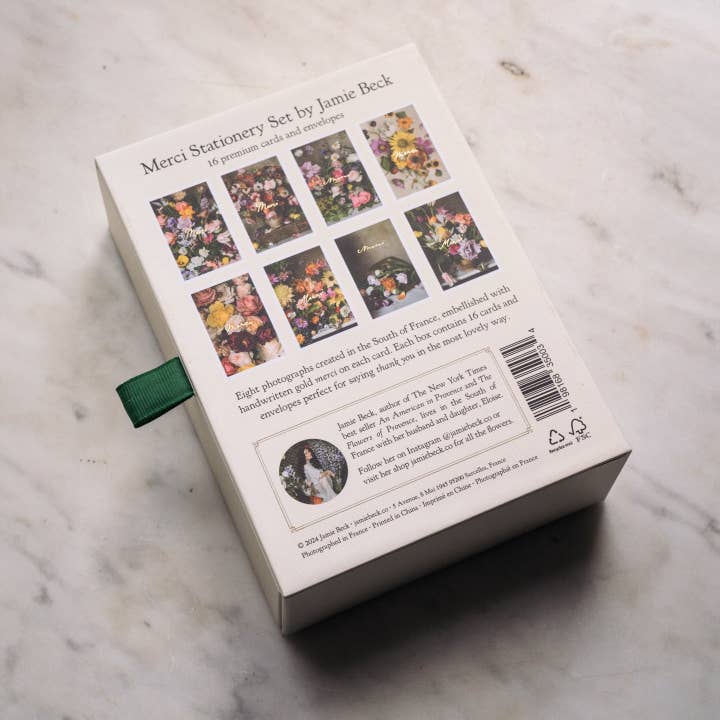 Jamie Beck - Wholesale Stationery/Notecard Set - Merci Stationery • Set of 16 Cards and Envelopes4