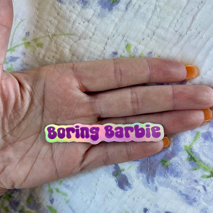 Stickers by Saylor – wholesale Sticker – Boring Barbie Holographic Taylor Swift Lyric Vinyl Sticker1