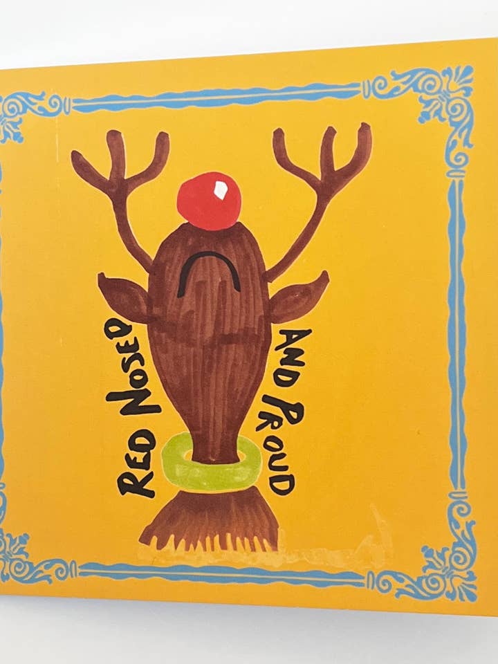 Rudolph Christmas Greeting Card for wholesale by Gyotaku Gifts