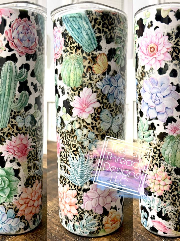 Saftige tumbler | vestlig tumbler | kaktus tumbler for engroshandel hos Trendy Threads Designs LLC