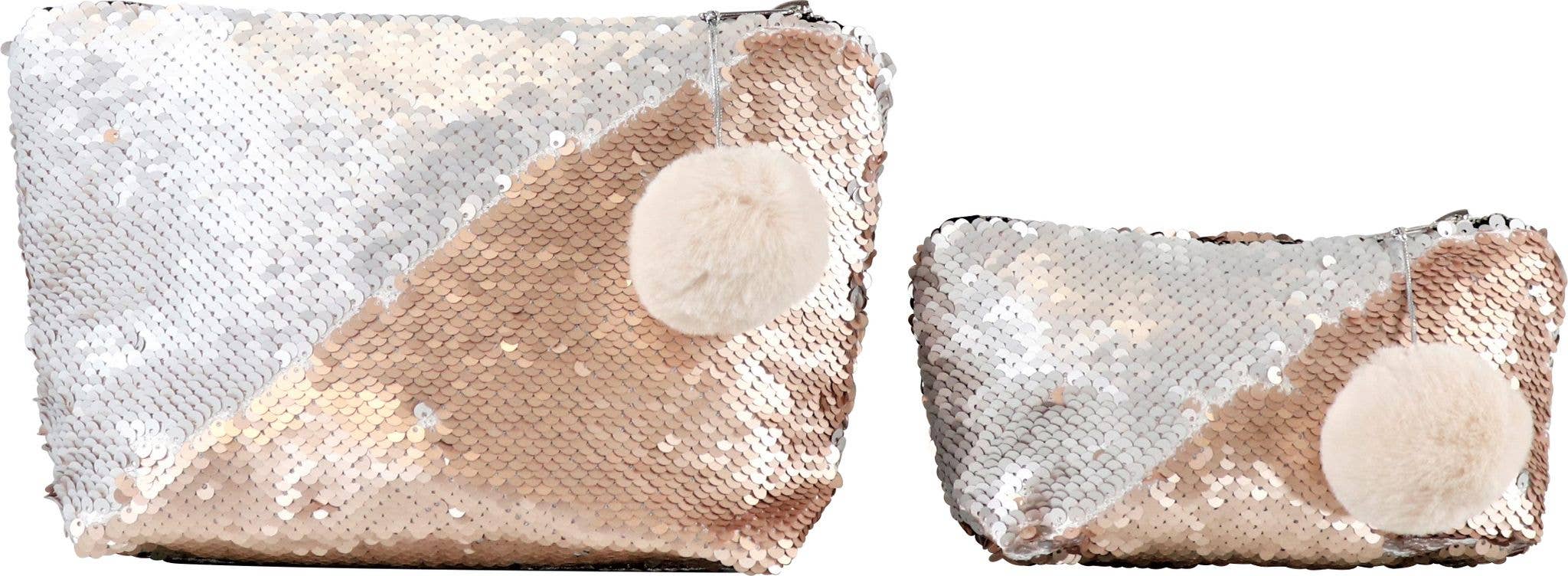 HOFF-INTERIEUR - Wholesale Satchel - Women's - SEQUIN BAG GLOW 2-PIECE SET (HOFF9089)0