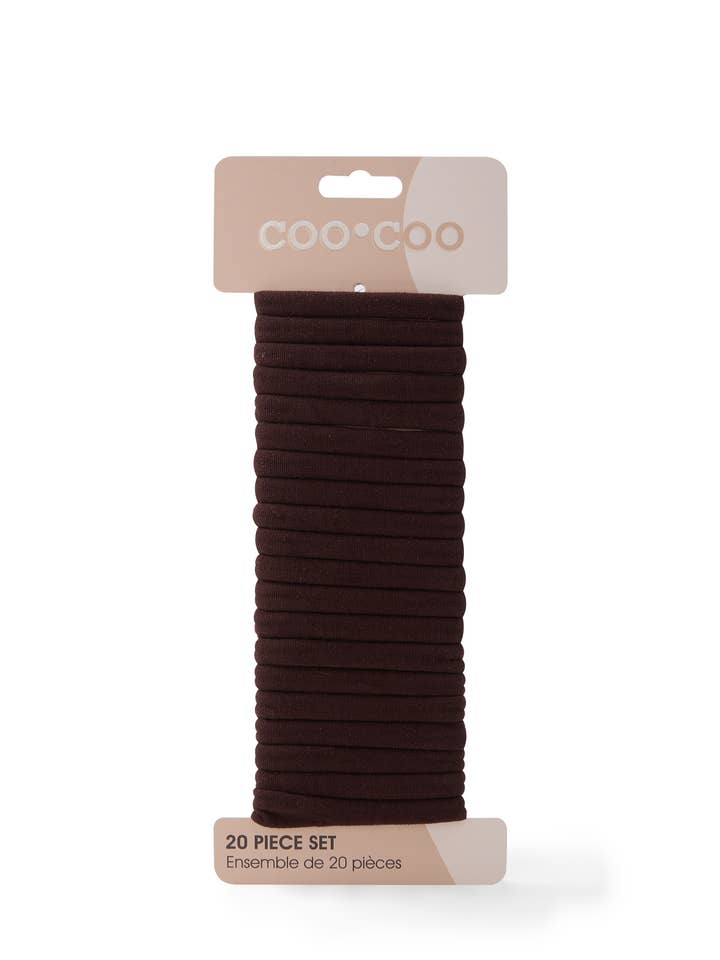 Elastici «Fine Hold» 20 pezzi - Brunette per la vendita all'ingrosso da parte di CooCoo Beauty