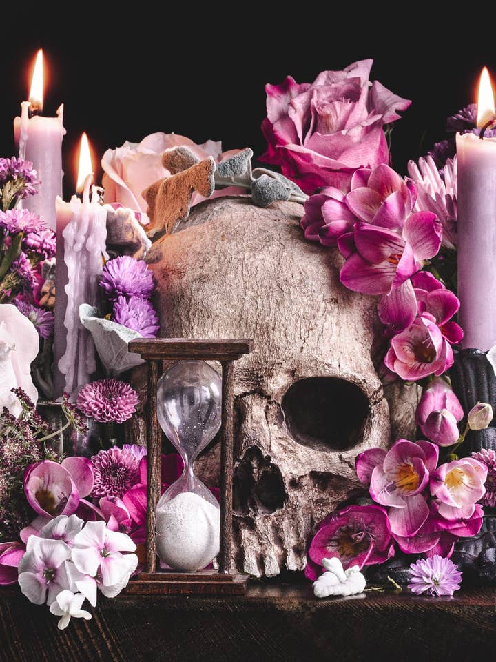 Life, Death, & Time Art Print | Gothic Still Life for wholesale by Alyssa Thorne