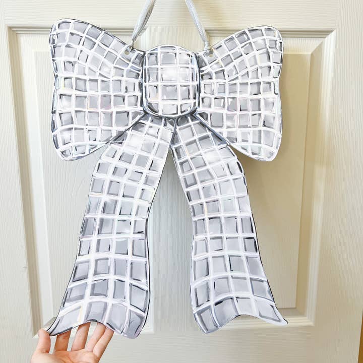 Home Malone - Wholesale Door Hanger - Disco Bow Door Hanger - Disco Ball Coquette Home Yard Decor