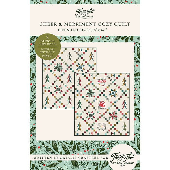 Moda Cheer & Merriment Cozy Quilt Pattern for wholesale by Fancy That Design House & Co.
