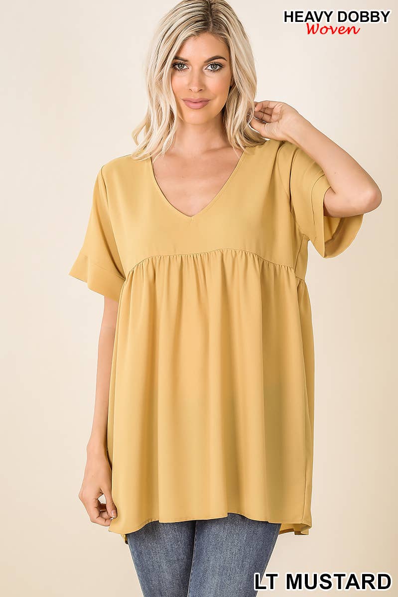 ASHMOCHA  `.42POPS EMPIRE WAIST SHIRRING TUNIC for wholesale on Faire3