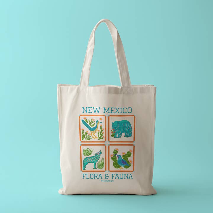Flora and Fauna of New Mexico Tote bag (Double-sided) for wholesale by Squidly Designs