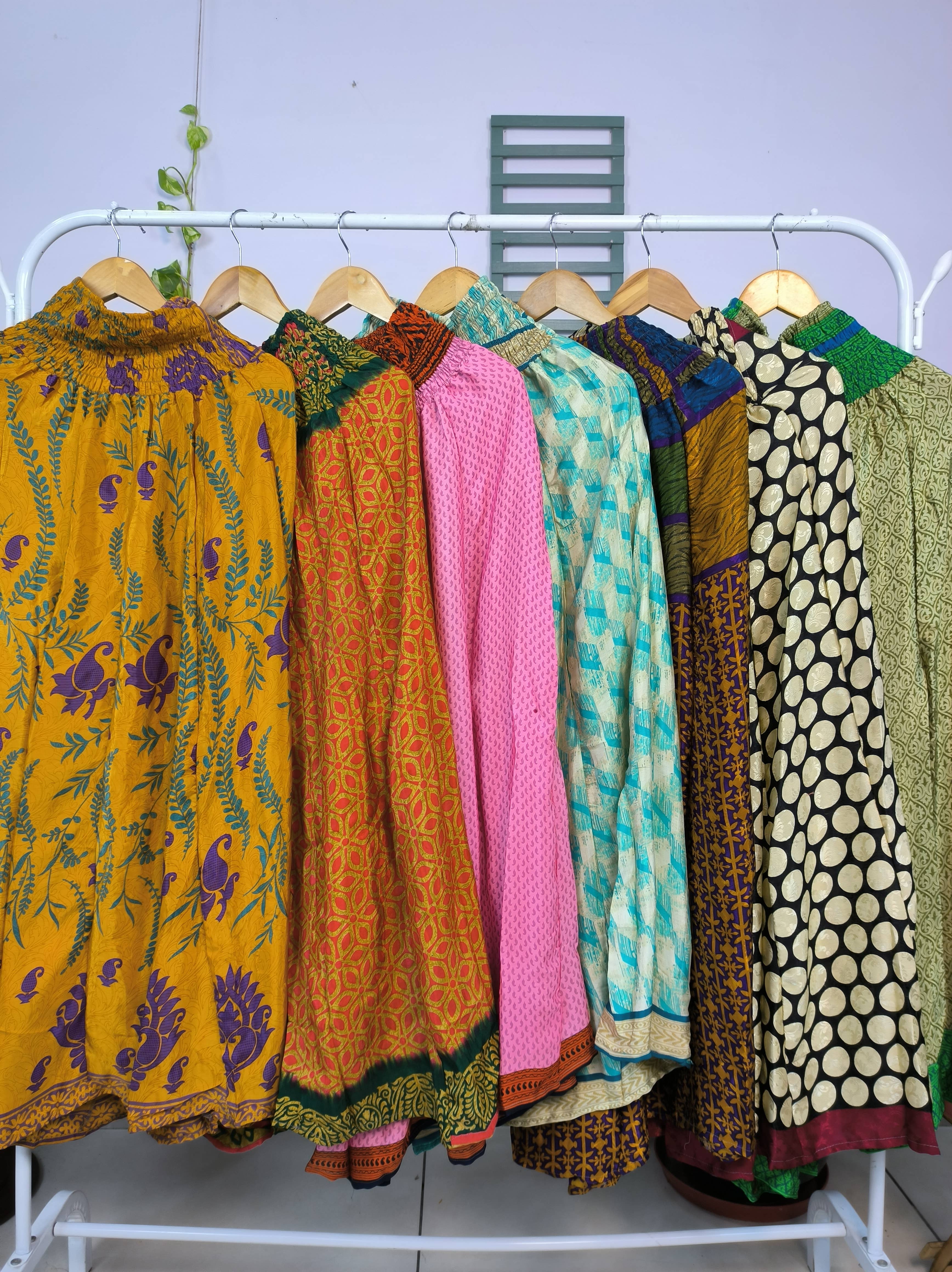 The Eastern Loom - Wholesale Sleepwear Set - Women's - Assorted Vintage Recycled Silk Sari Boho Pyjamas, Nightwear2