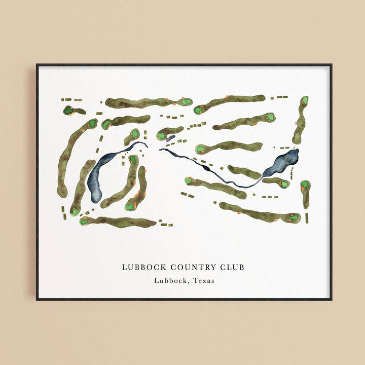 Lubbock Country Club Golfprint voor wholesale door ally aiken design