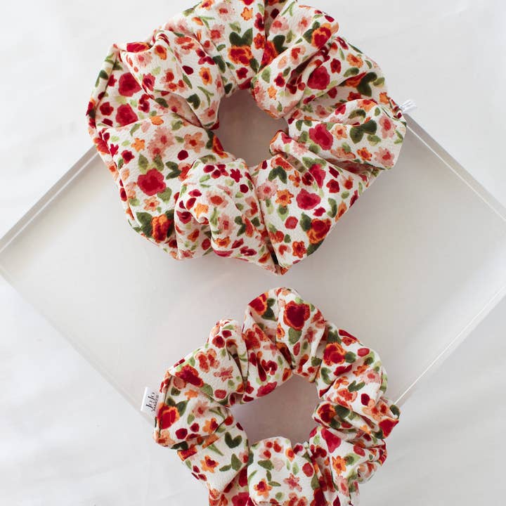 JoJo Makes - Wholesale Scrunchie - Women's - Auburn Floral Jumbo Scrunchies