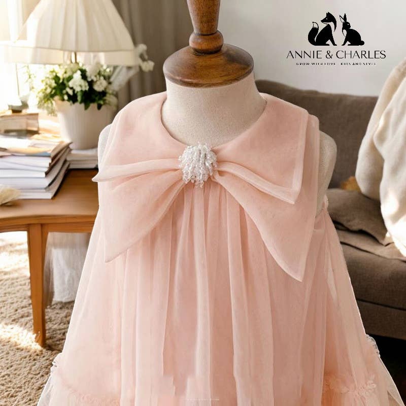 Annie & Charles - Wholesale Dress - Kids - Annie & Charles® Premium Tulle Dress BOW1