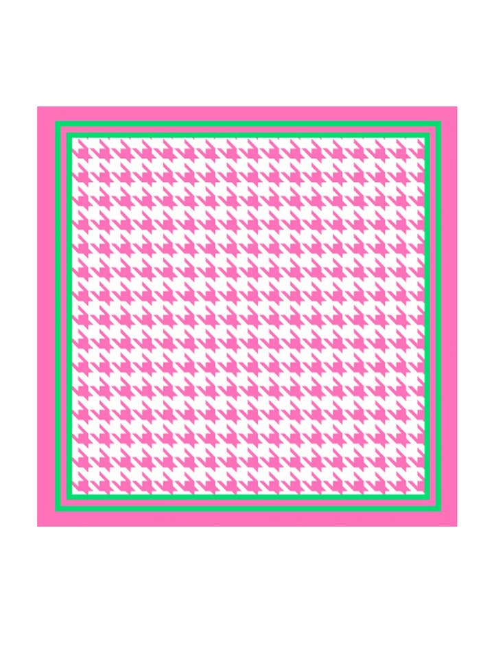 Houndstooth Satin Square Scarf for wholesale by Embellish Your Life