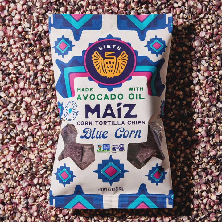 Siete Foods - Wholesale Chips - Wholesale Maiz Blue Corn 18pk1