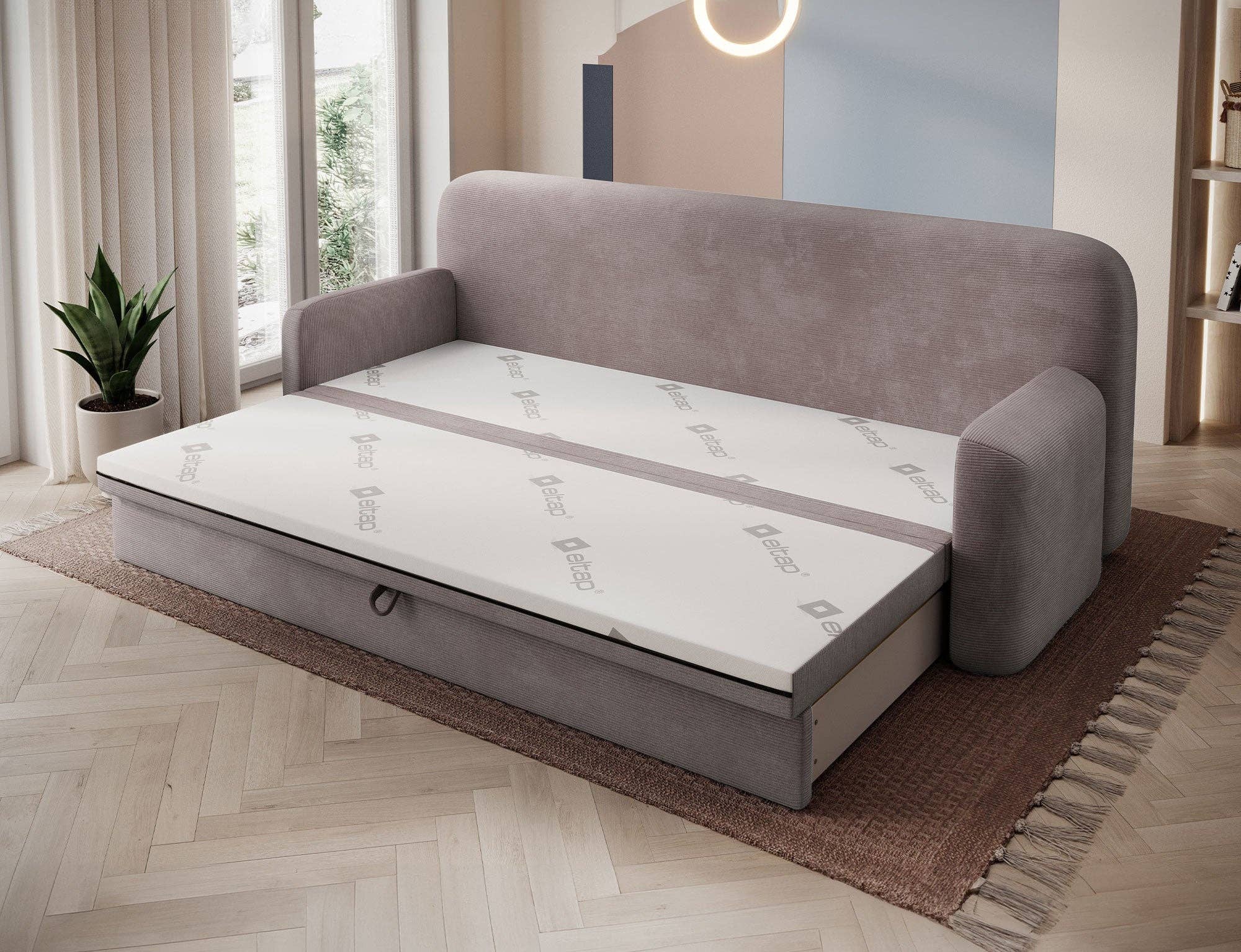 ReForm Creative Home - Wholesale Sofa - Elioss 3 Seater Storage Sleeper Sofa - Fudge Brown2