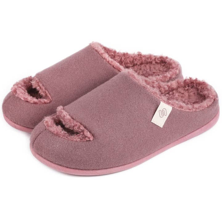 Agatha Open Toe Slipper in Dusty Rose for wholesale by Shu Da Living