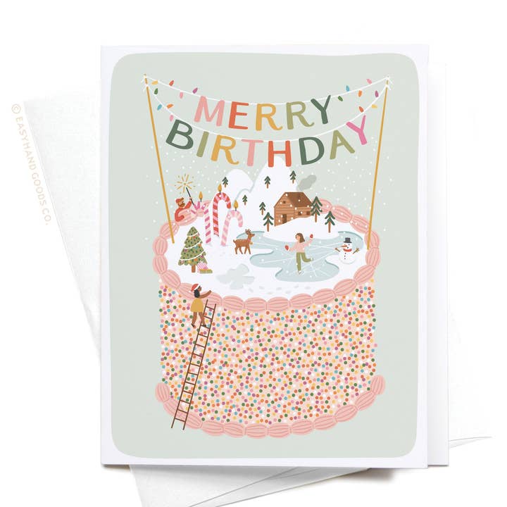 Easyhand Goods – formerly Onderkast – Großhandel Geburtstagskarten – Grußkarte Merry Birthday Kuchen