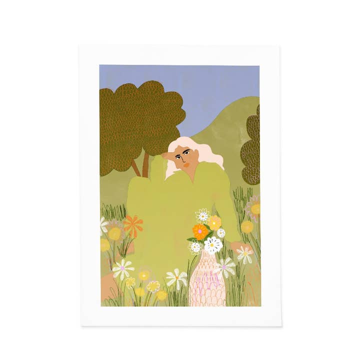 Sitting in the Park Art Print for wholesale by Alja Horvat d.o.o.