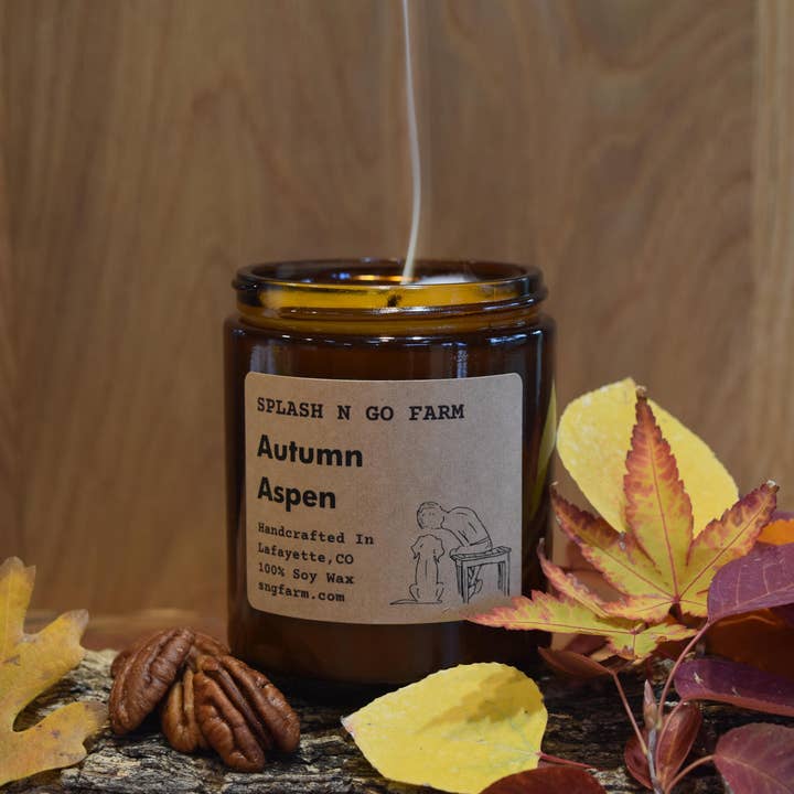 Splash N Go Farm - Wholesale Jar/Filled Candle - Autumn Aspen - 8 oz Soy Candle4