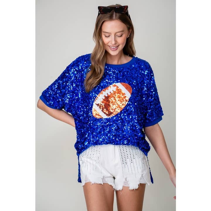 Game Day Football Sparkly Top for wholesale by Paperdoll