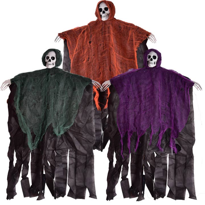 Fun Little Toys - Wholesale Outdoor Ornament/Decor - 3 PCs Scary Skeleton Halloween Decorations