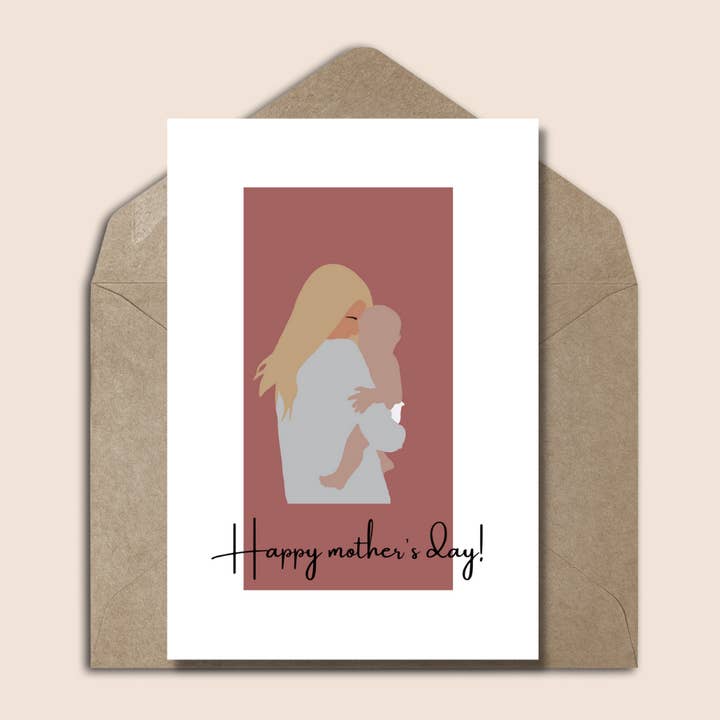 Muttertags-Grußkarte mit Portrait-Abbildung für den Großhandel von Studio Mo