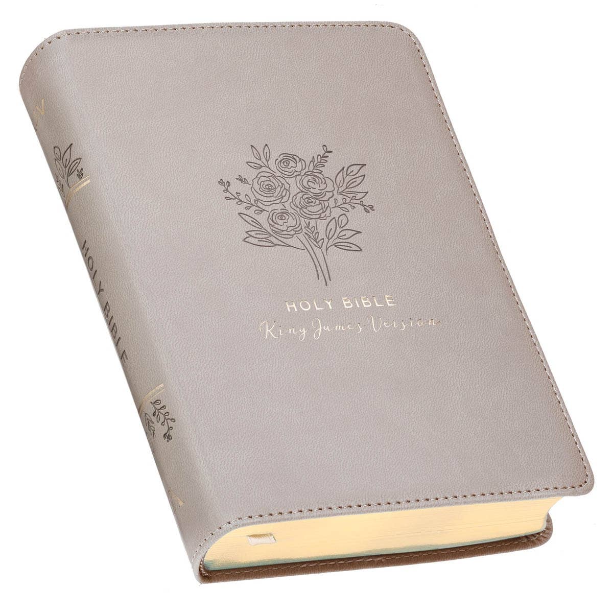 Christian Art Gifts - Wholesale Religion - KJV Bible Compact Faux Leather, Taupe2